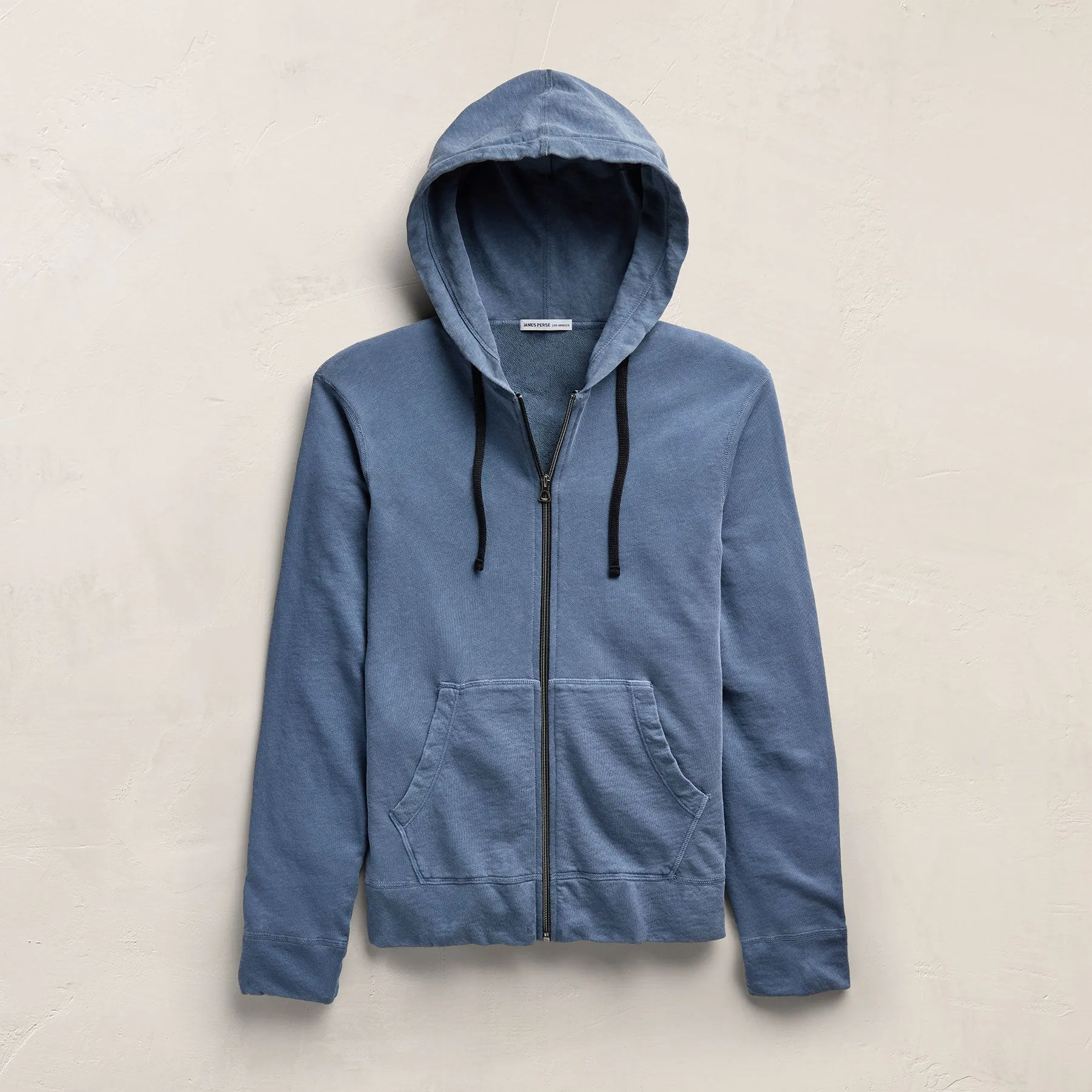Vintage French Terry Zip Up Hoodie - Danube Pigment sold by James Perse product image thumbnail 2