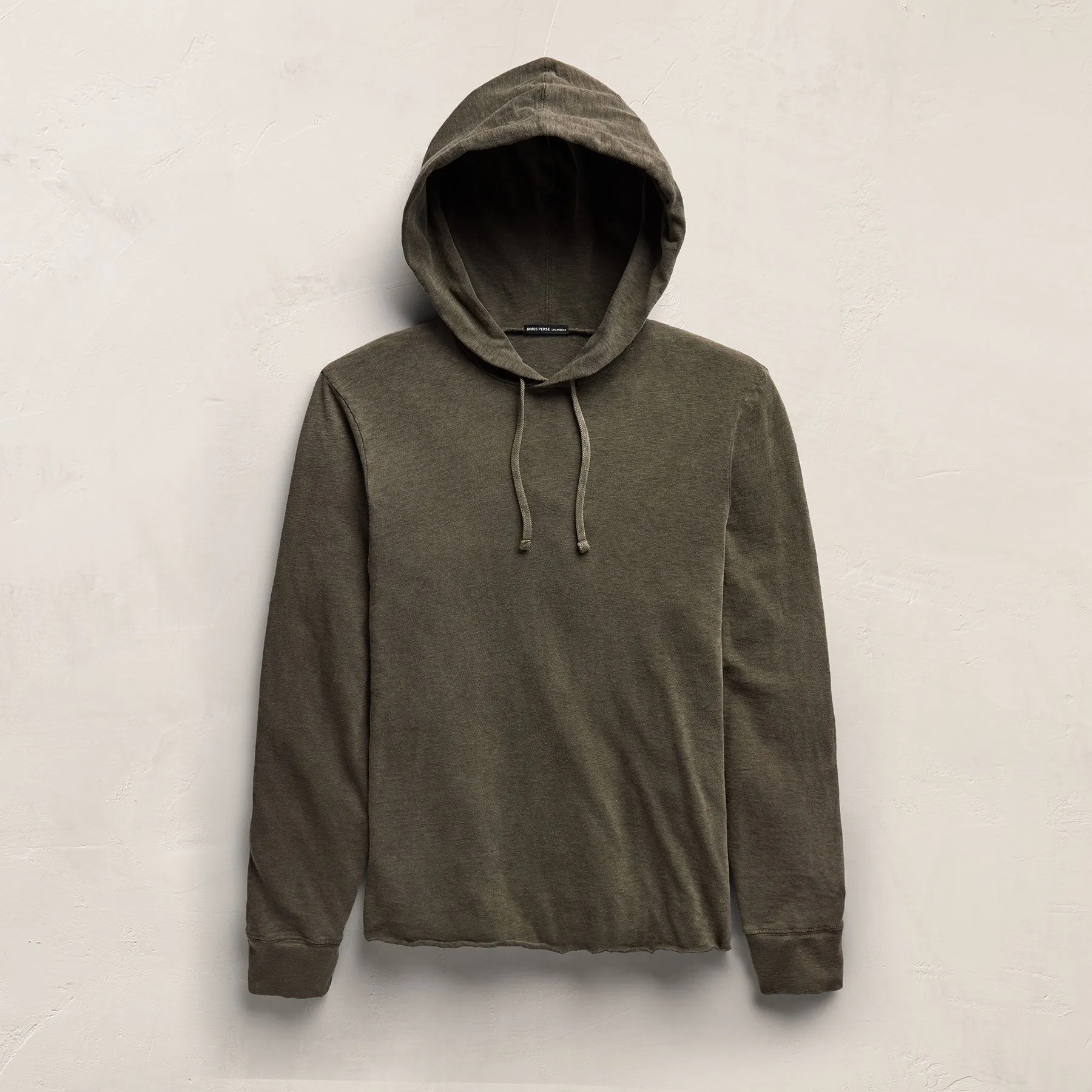 Cotton Slub Hoodie - Army Green Pigment sold by James Perse product image thumbnail 2