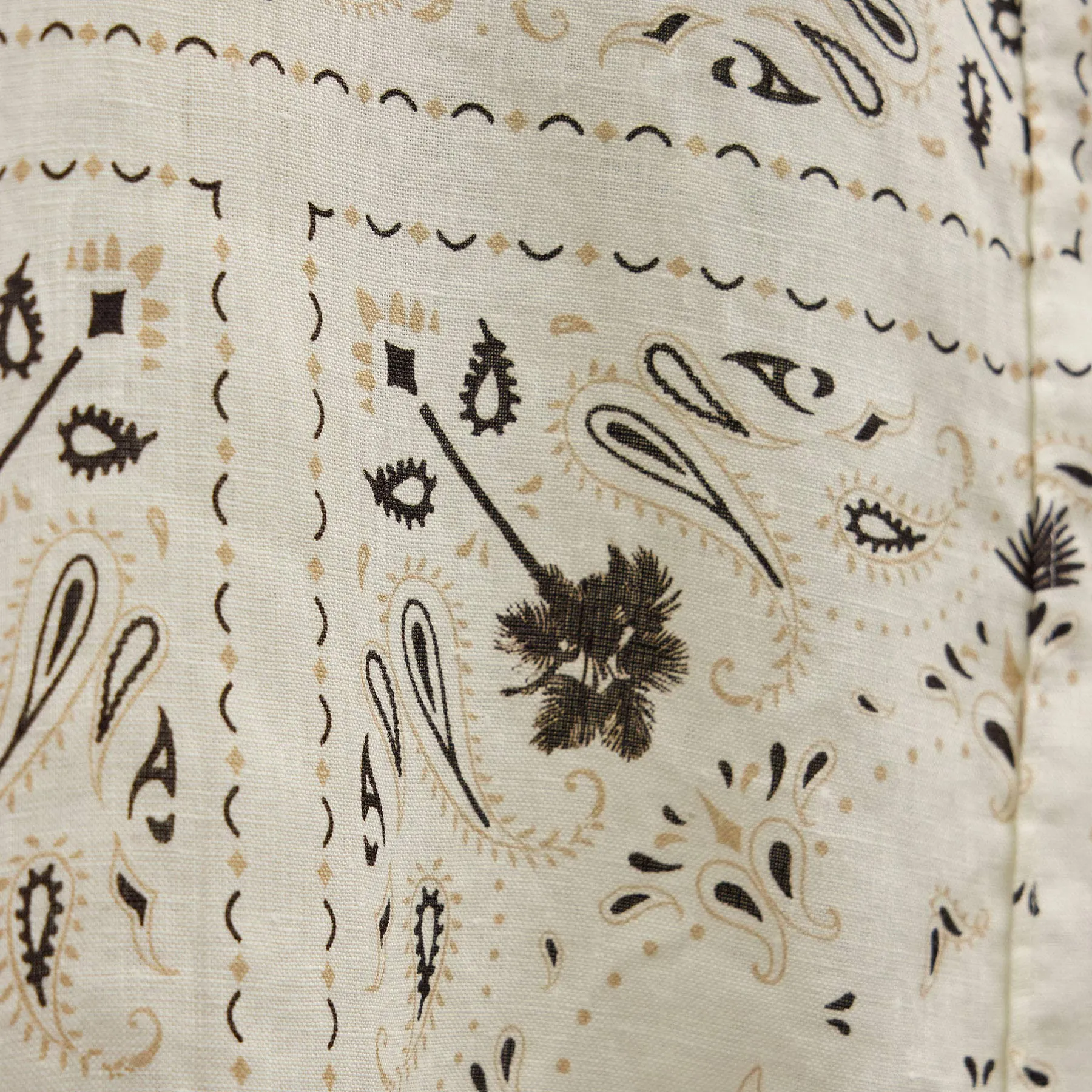 Palm Paisley Linen Shirt - Ivory Bandana Print sold by James Perse product image thumbnail 4
