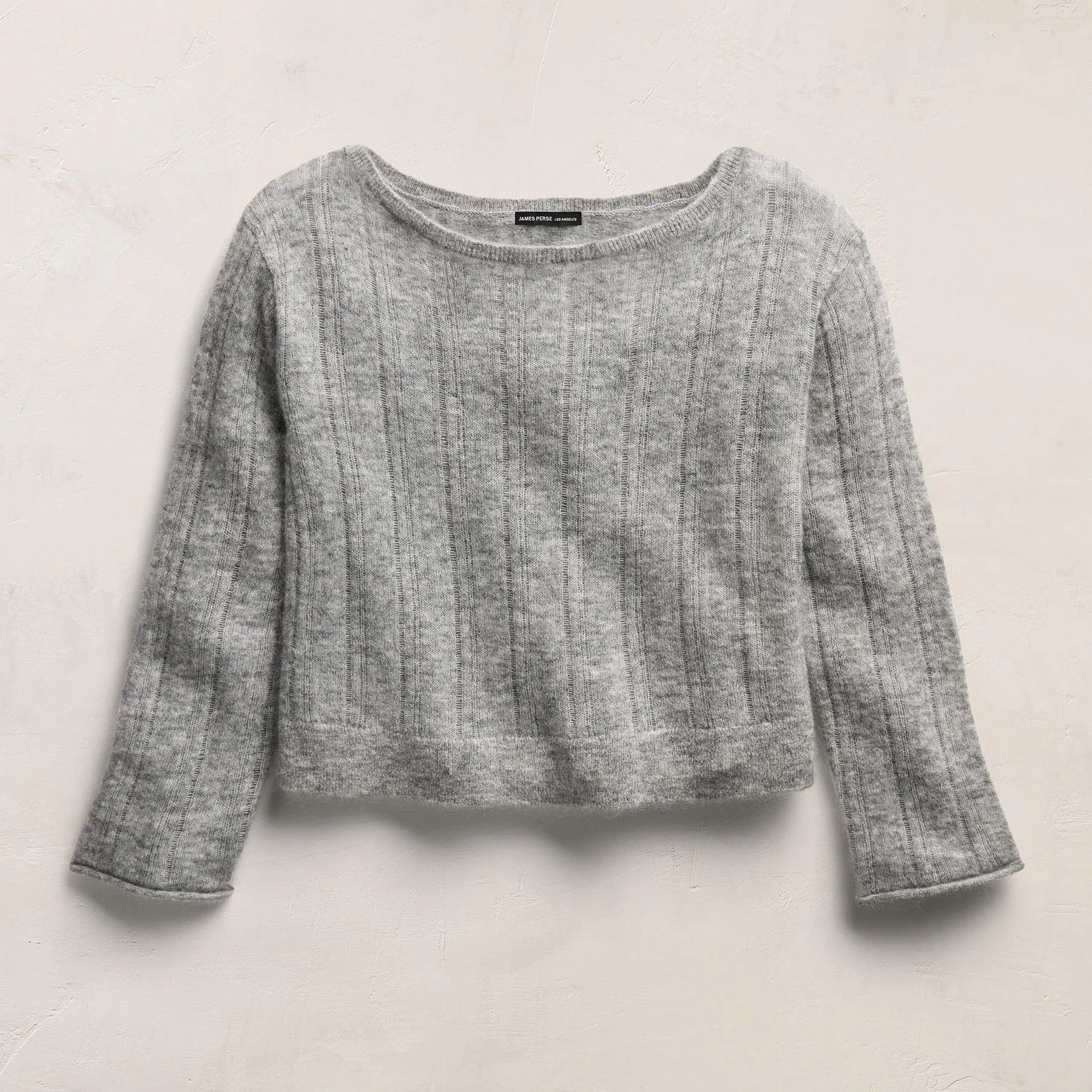 Mohair Open Stitch Sweater - Heather Grey sold by James Perse product image thumbnail 2