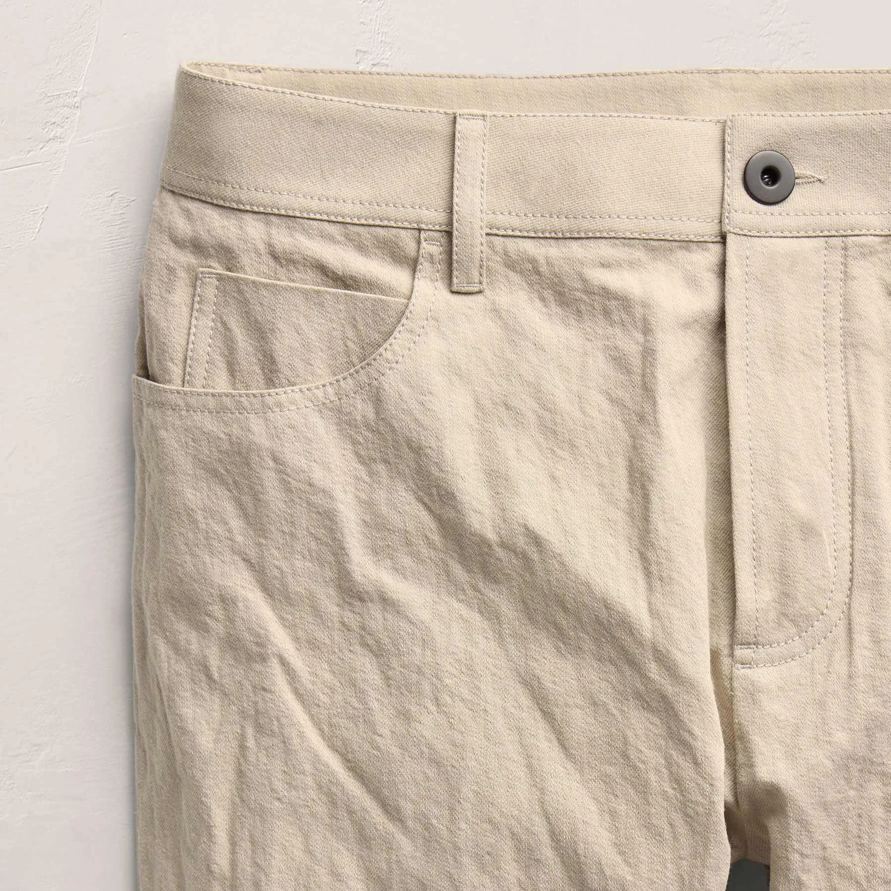 Cotton Metal Twill Pant - Flax sold by James Perse product image thumbnail 5