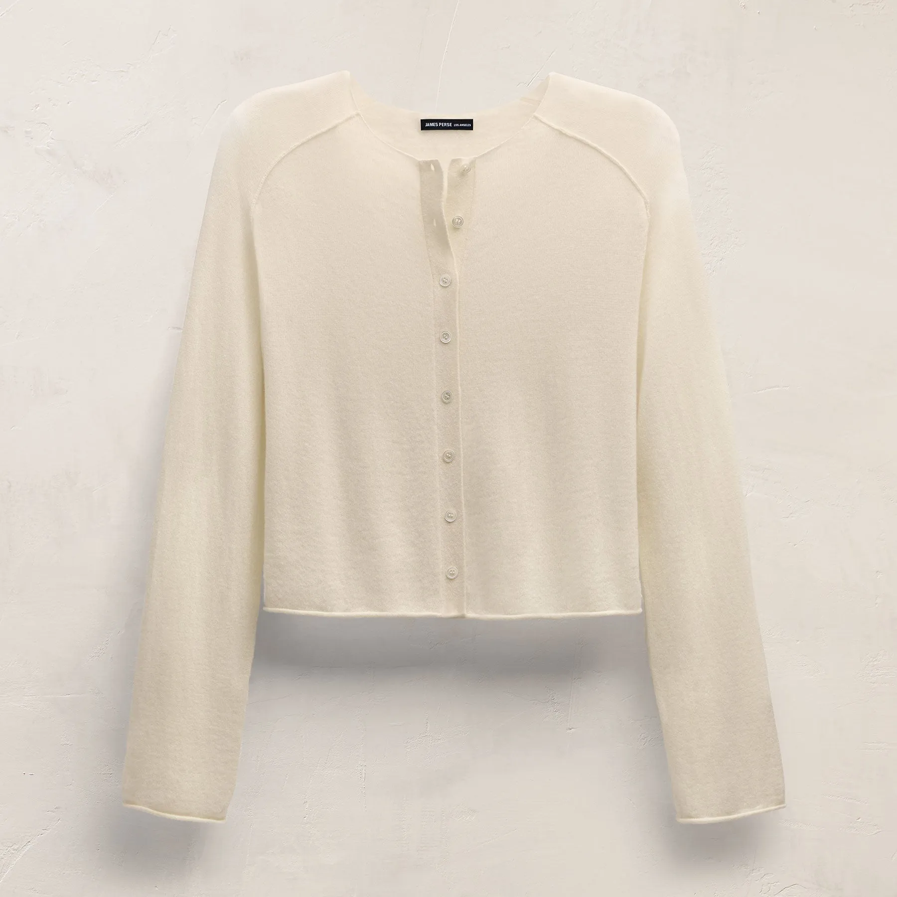 Cashmere Raglan Cardigan - Ecru sold by James Perse product image thumbnail 2