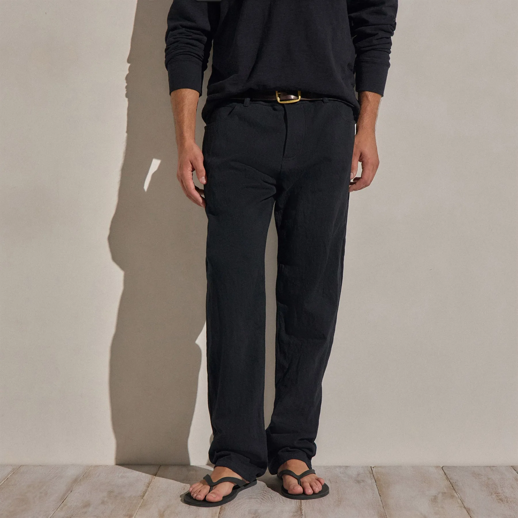 Cotton Metal Twill Pant - Black sold by James Perse