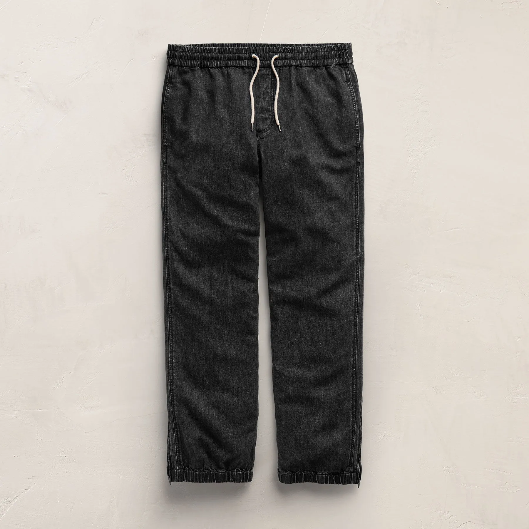 Linen Denim Drawstring Jogger - Black Wash sold by James Perse product image thumbnail 2