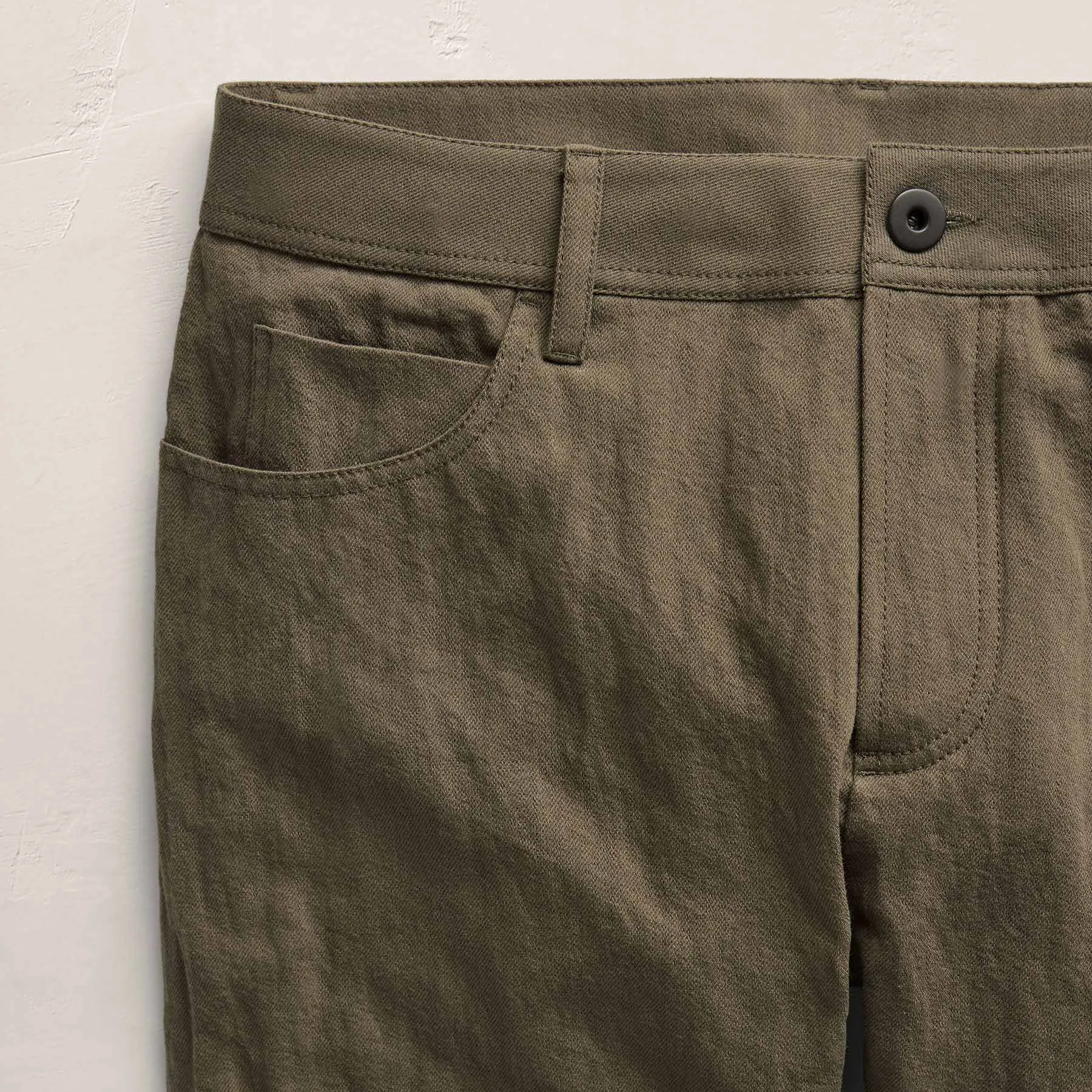 Cotton Metal Twill Pant - Army Green sold by James Perse product image thumbnail 5