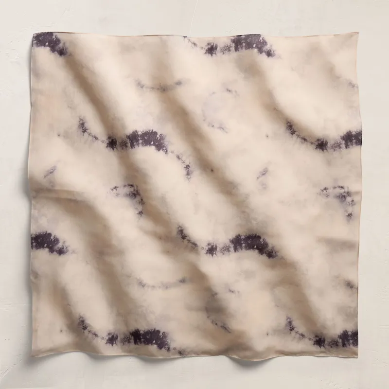 Printed Washed Silk Scarf - Pink Tie Dye made by James Perse