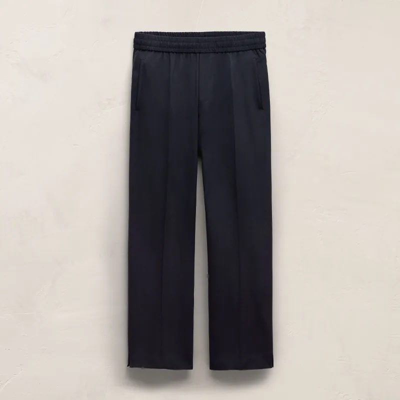 Lighweight Wool Pull On Trouser - Blue Noir made by James Perse
