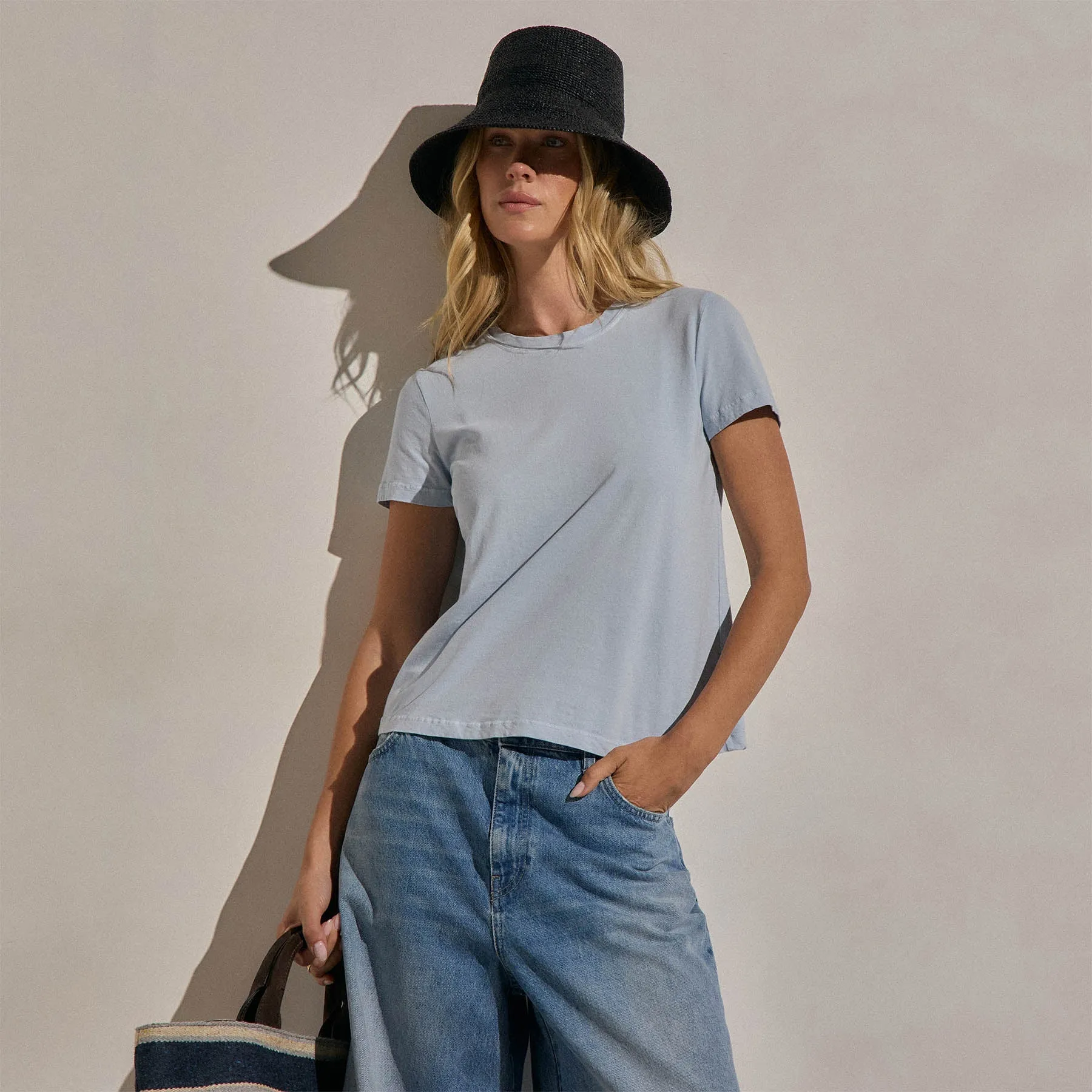 Vintage Little Boy Tee - Pale Azul Pigment sold by James Perse