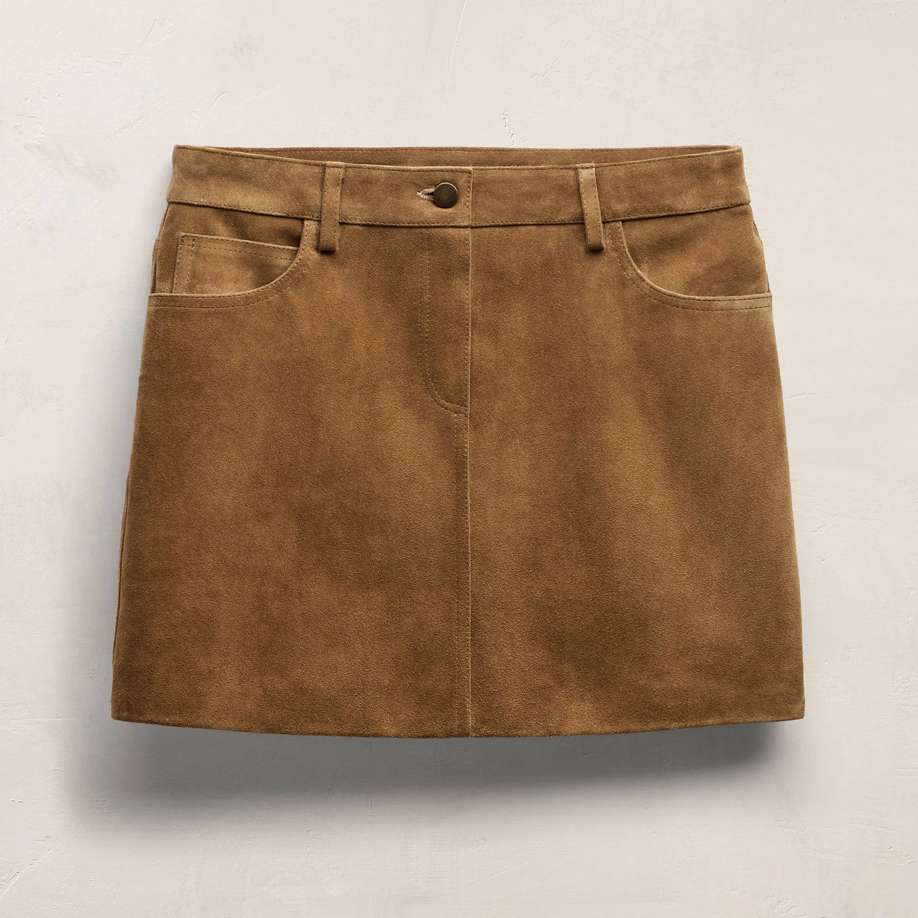 Suede Mini Skirt - Dark Sand sold by James Perse product image thumbnail 2