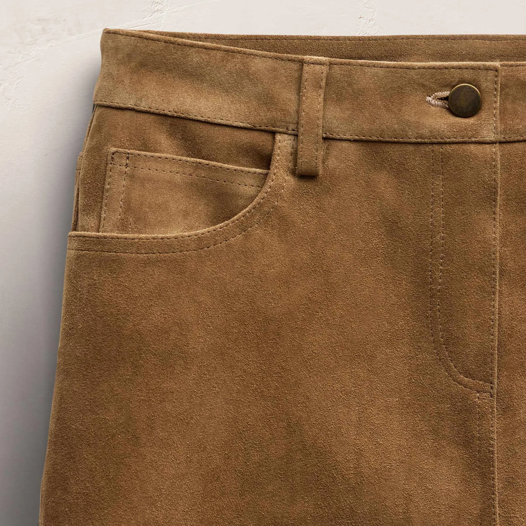 Suede Mini Skirt - Dark Sand sold by James Perse product image thumbnail 5
