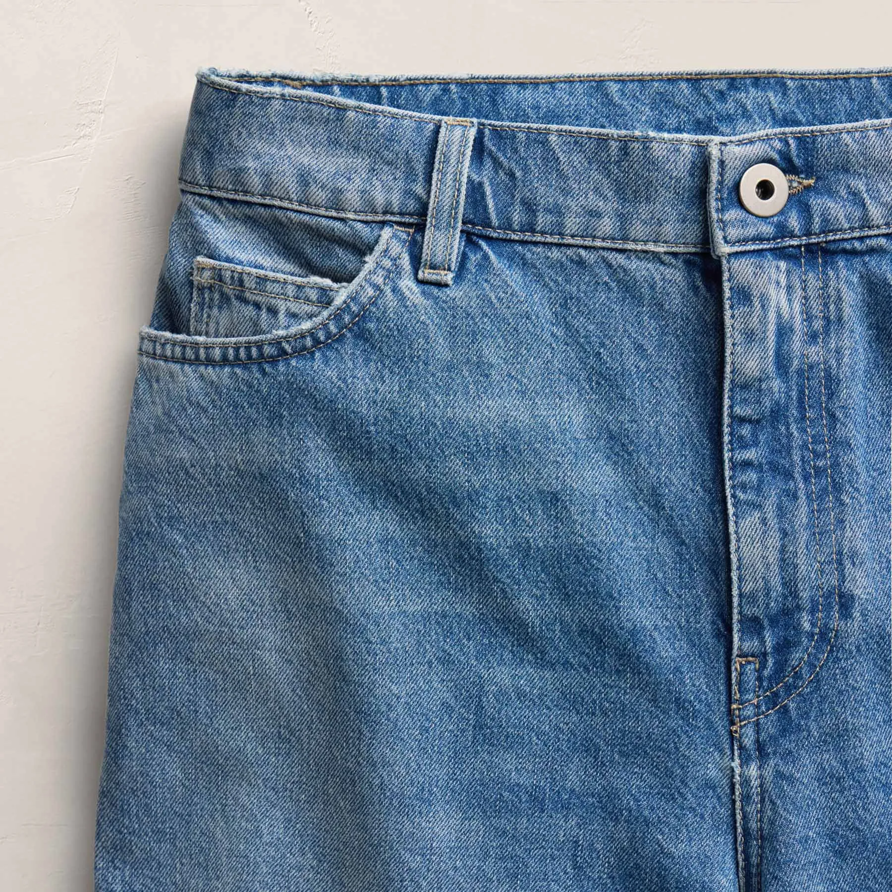 Denim Wide Leg Bermuda Short - Sky Wash sold by James Perse product image thumbnail 5