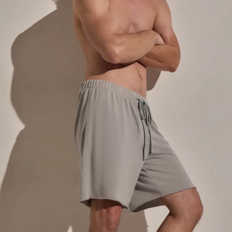 Cotton Cashmere Sweat Short - Fog made by James Perse