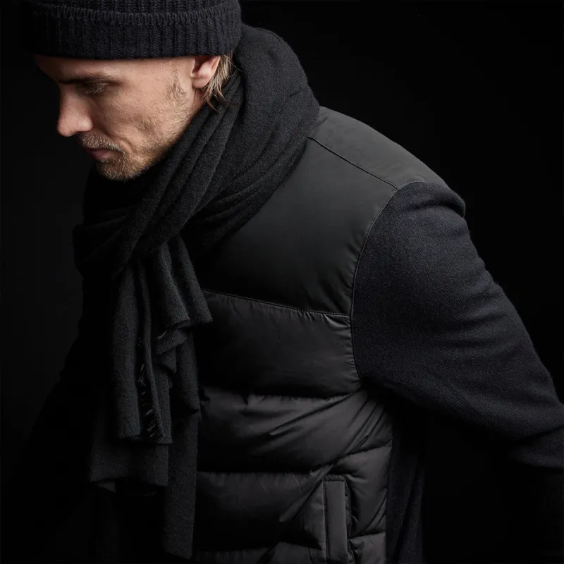 Recycled Cashmere Blend Solid Scarf - Black sold by James Perse