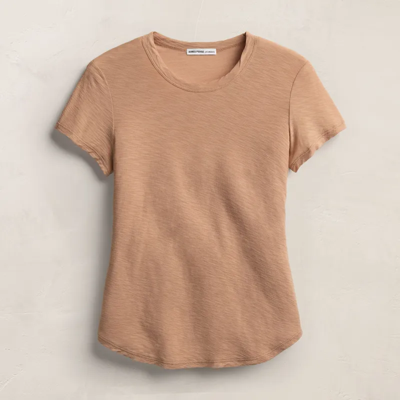 Sheer Slub Crew Neck Tee - Blush made by James Perse