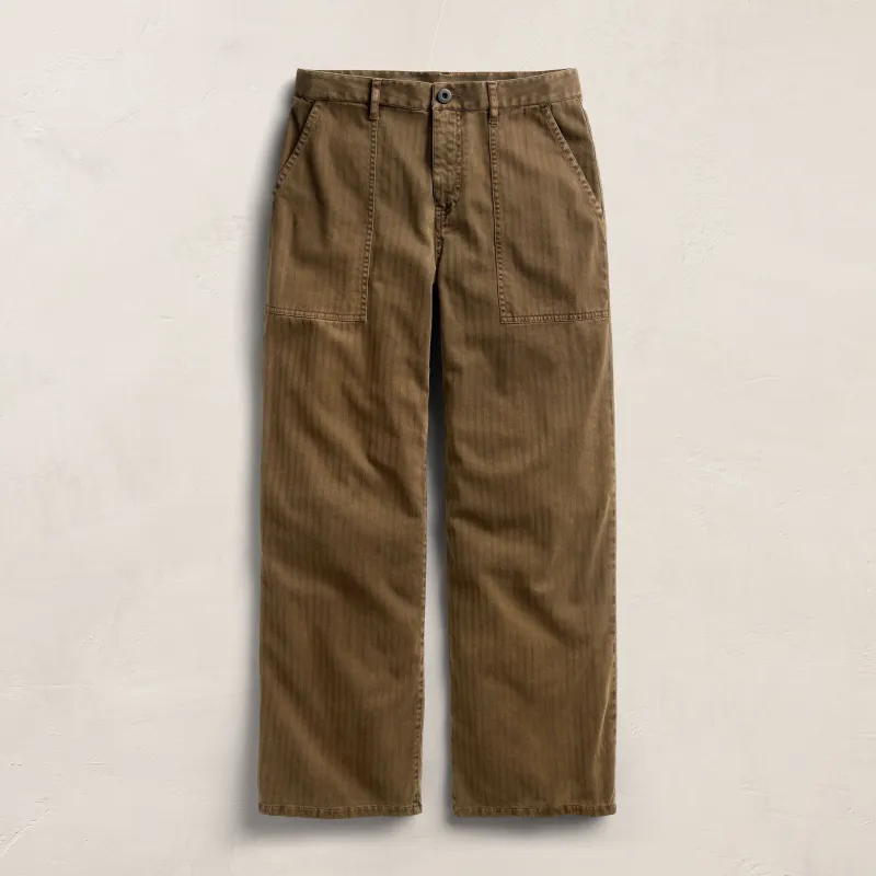 Herringbone Wide Leg Utility Pant - Earth Pigment made by James Perse
