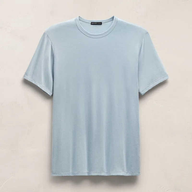 Luxe Lotus Jersey Tee - Azure made by James Perse
