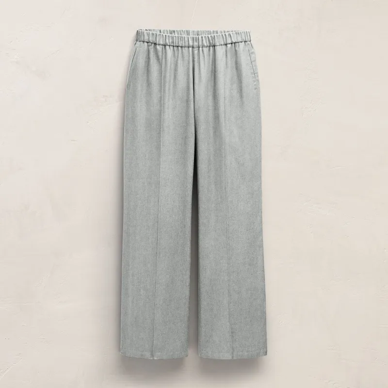 Cotton Melange Track Pant - Light Heather Grey made by James Perse