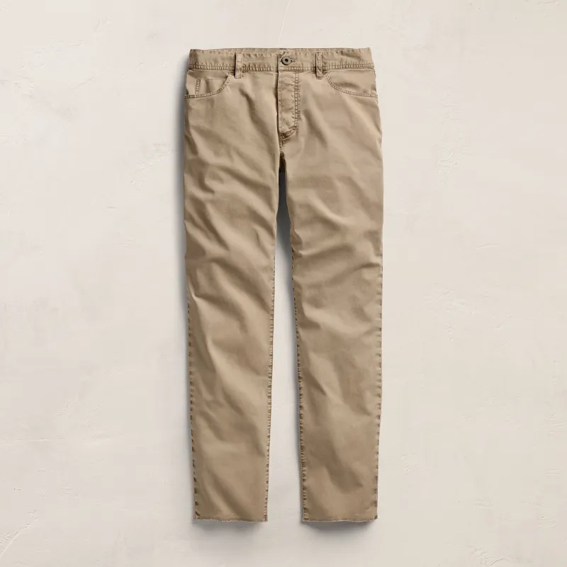 Brushed Twill 5 Pocket Pant - Cement Pigment made by James Perse