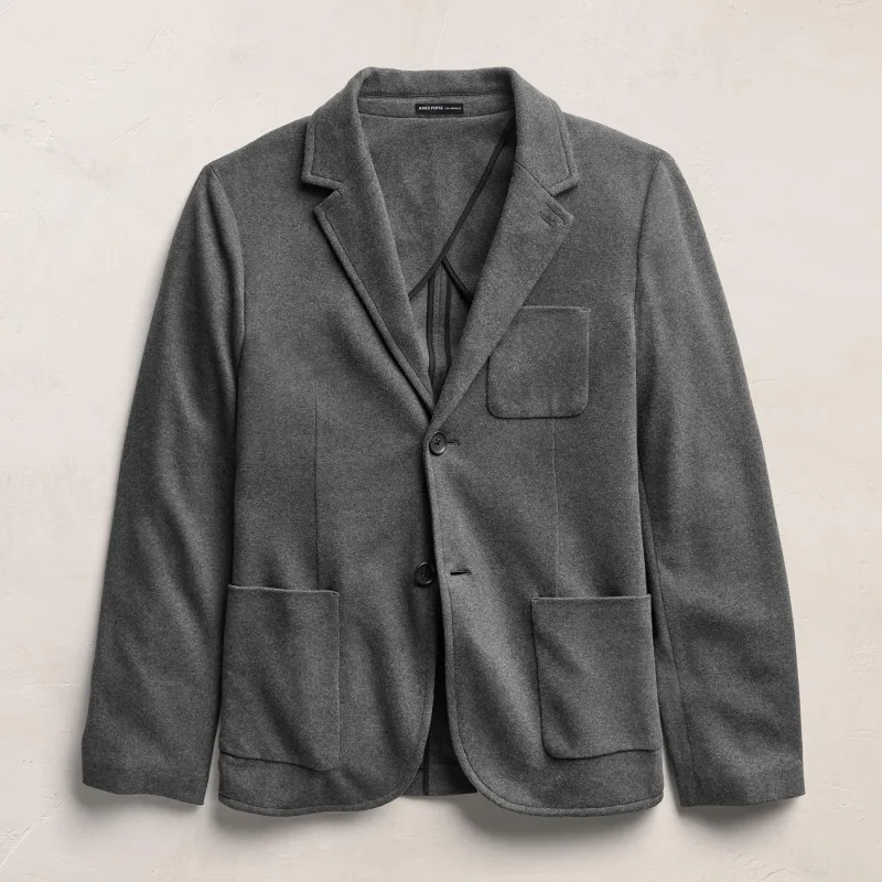 Brushed Cotton Blazer - Flannel made by James Perse