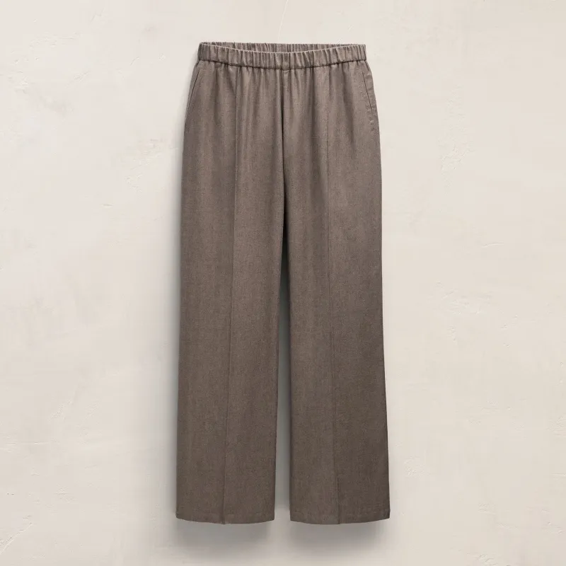 Cotton Melange Track Pant - Taupe Brown made by James Perse