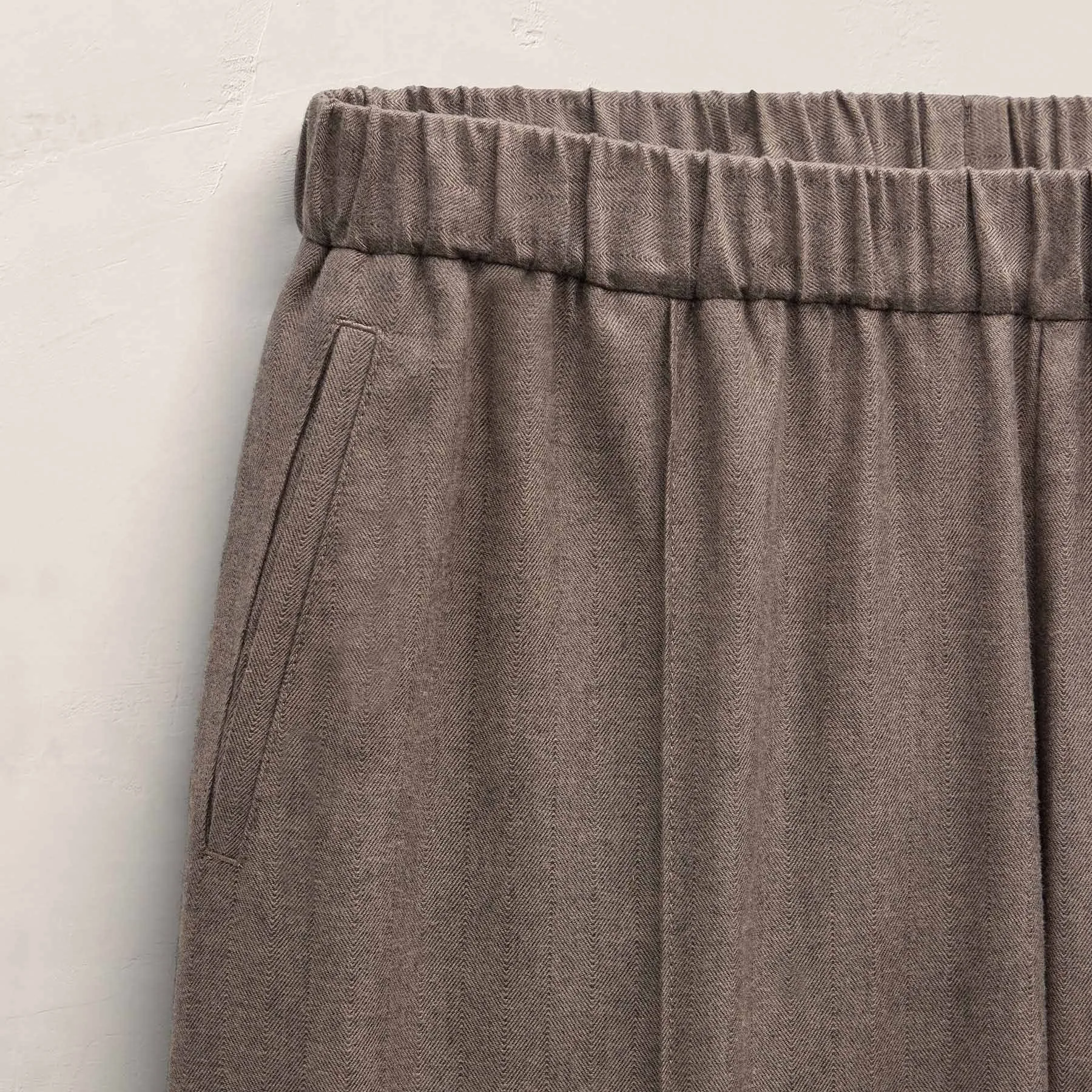 Cotton Melange Track Pant - Taupe Brown sold by James Perse product image thumbnail 2