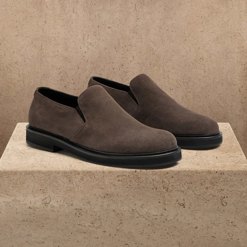 Men's Soft Suede Loafer - Anthracite made by James Perse
