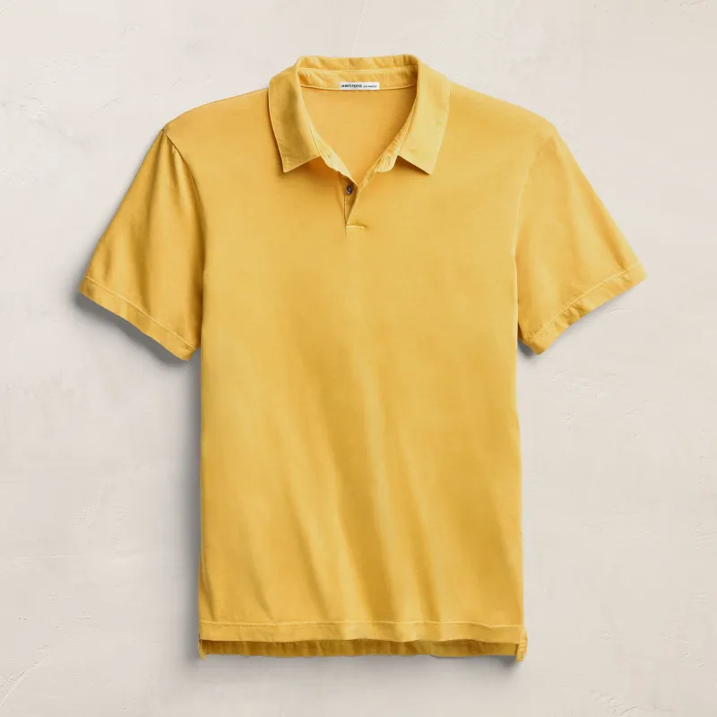 Sueded Jersey Polo - Cadmium Pigment made by James Perse