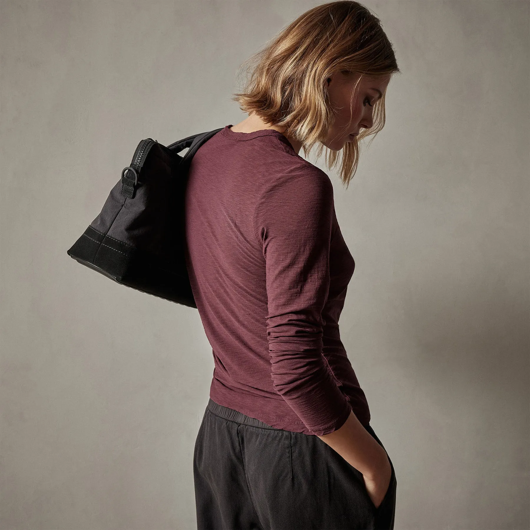 Sheer Slub Long Sleeve Crew - Cordova sold by James Perse product image thumbnail 4