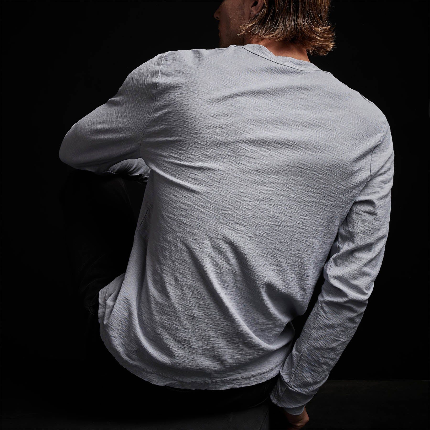 Reverse Slub Jersey Henley - Blue Fog Pigment sold by James Perse product image thumbnail 3