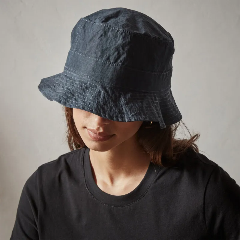 Cotton Metal Poplin Bucket Hat - Maine Pigment sold by James Perse