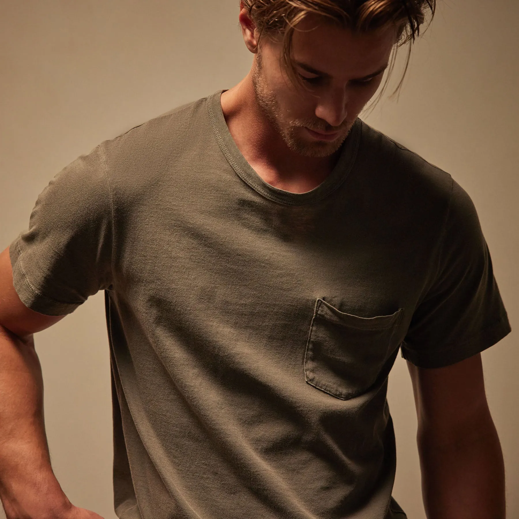 Lightweight Jersey Pocket Tee - Palm Pigment sold by James Perse product image thumbnail 2