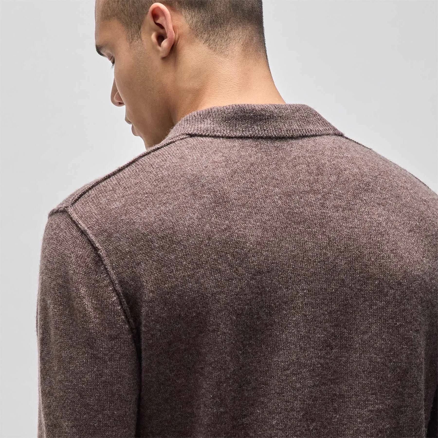 Featherweight Cashmere Polo - Brownstone sold by James Perse product image thumbnail 2