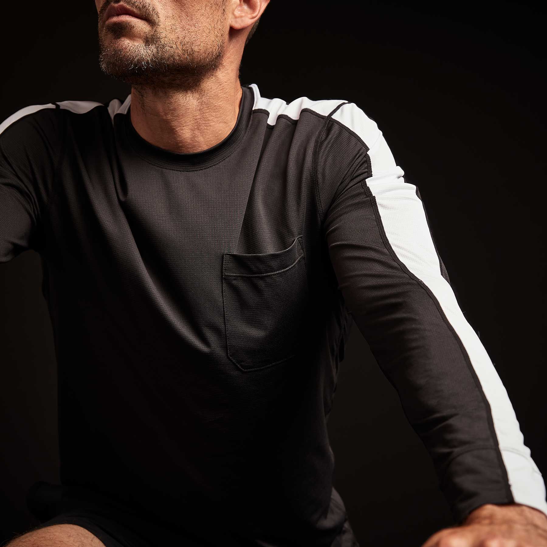 Y/OSEMITE Graphic Striped Performance Tee - Black/White sold by James Perse product image thumbnail 3