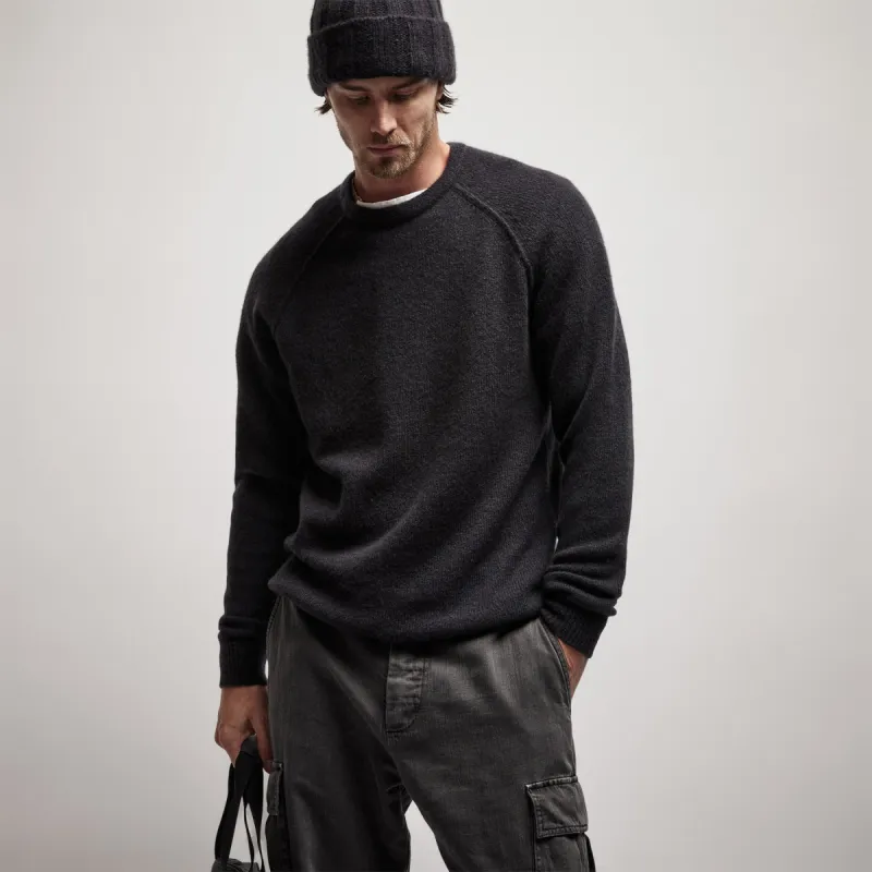 Mid Gauge Cashmere Sweatshirt - Black sold by James Perse