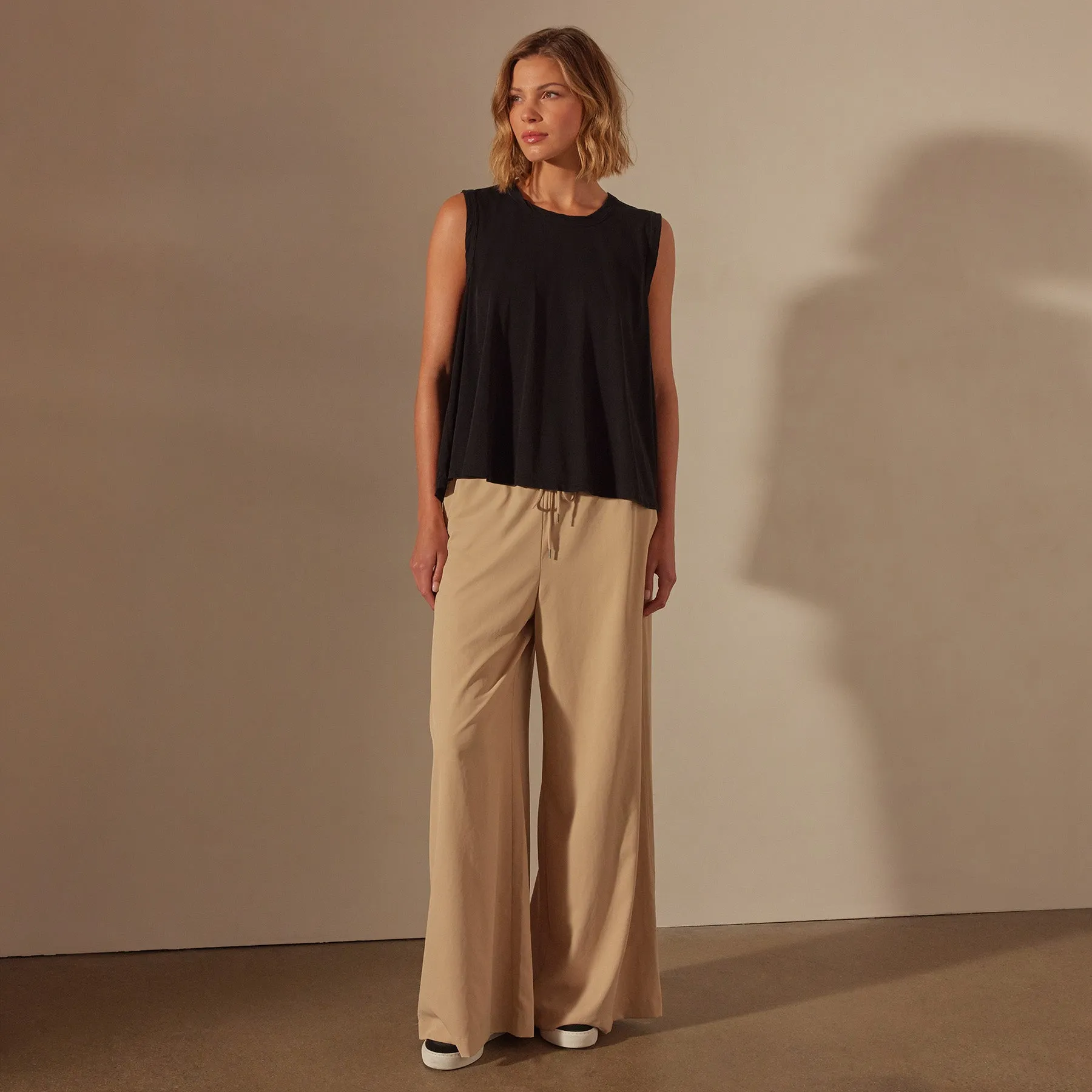 Fine Gauge A Line Tank - Black sold by James Perse product image thumbnail 3