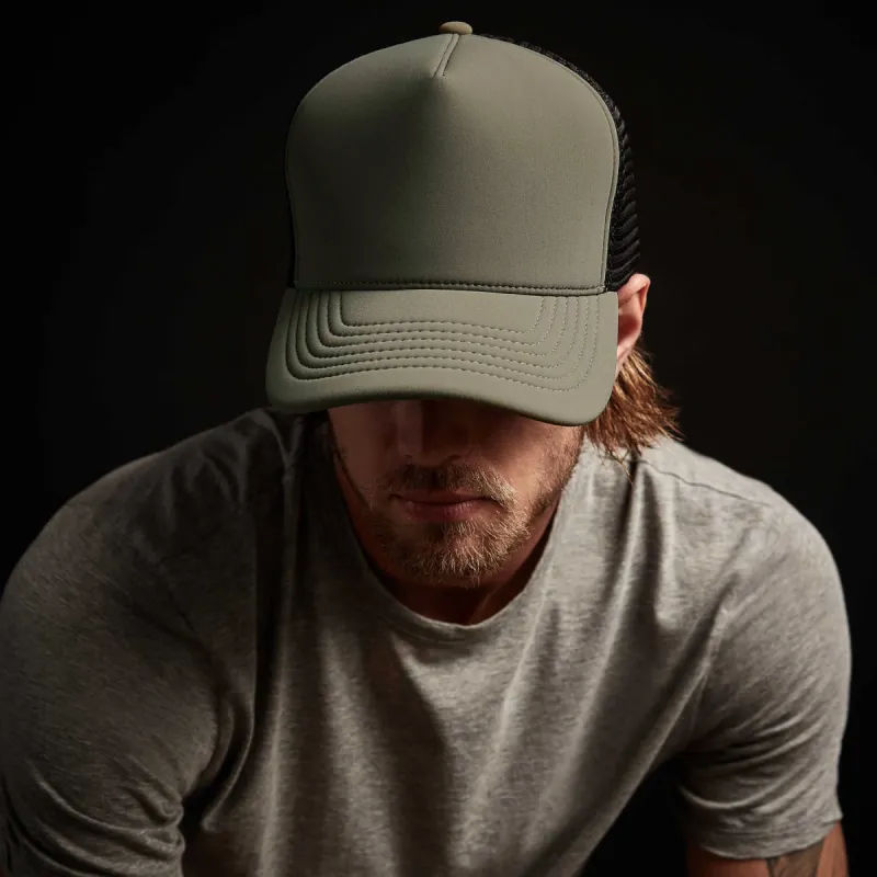 Scuba Trucker Hat - Army Green sold by James Perse