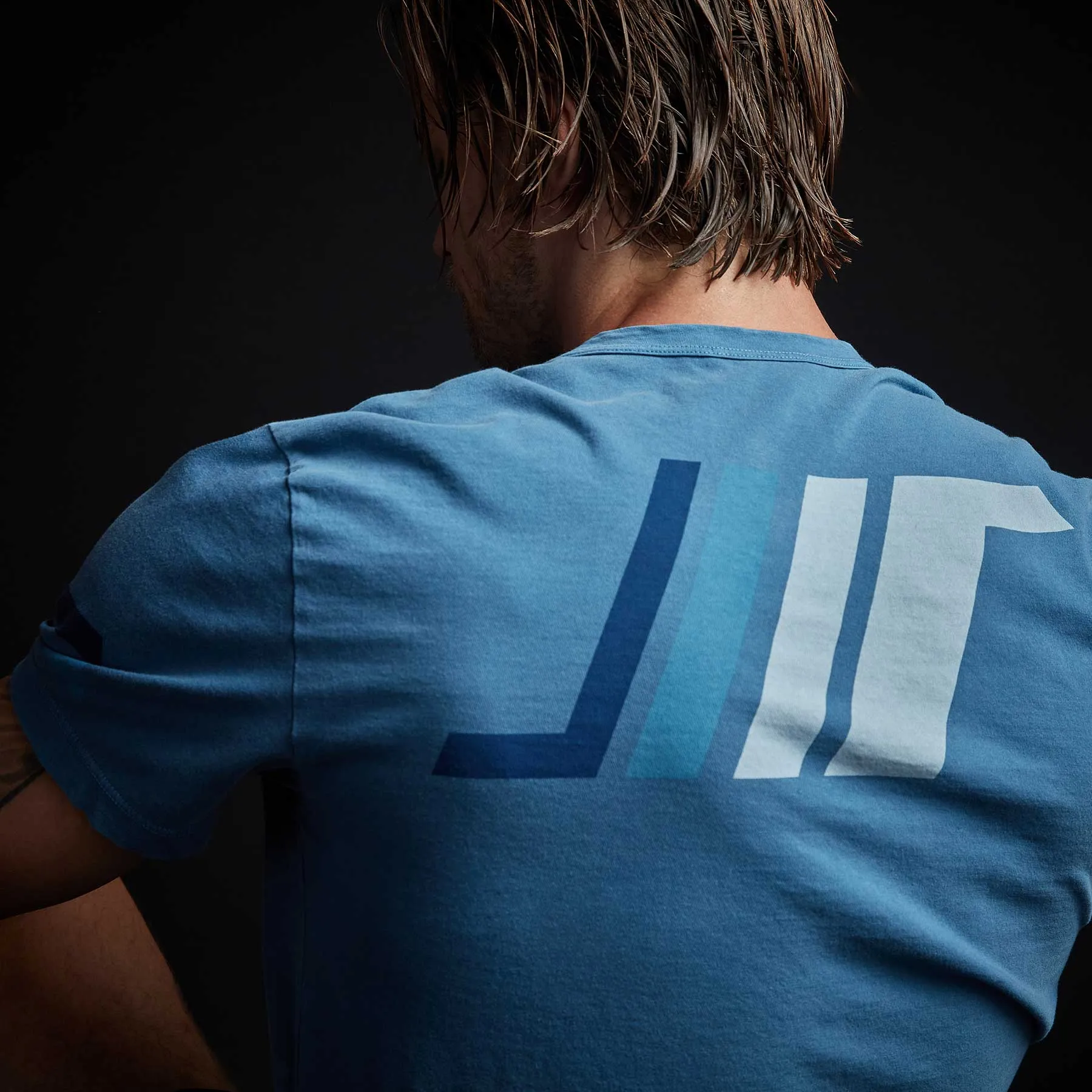 Short Sleeve Graphic Crew Neck - Bolt Pigment sold by James Perse product image thumbnail 3