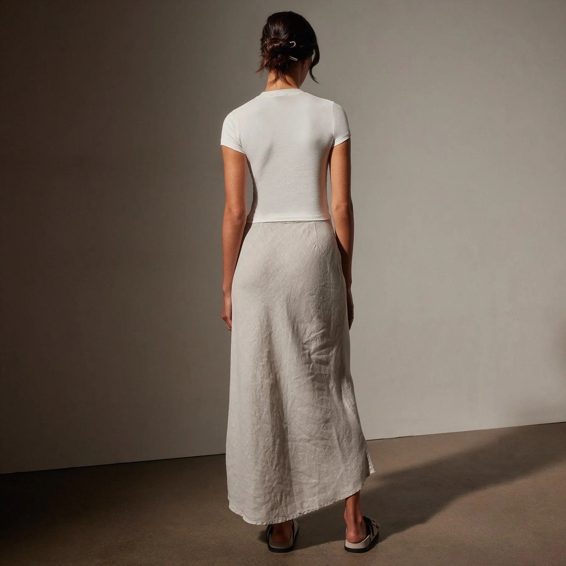 Short Sleeve Cropped Tee - White sold by James Perse product image thumbnail 4