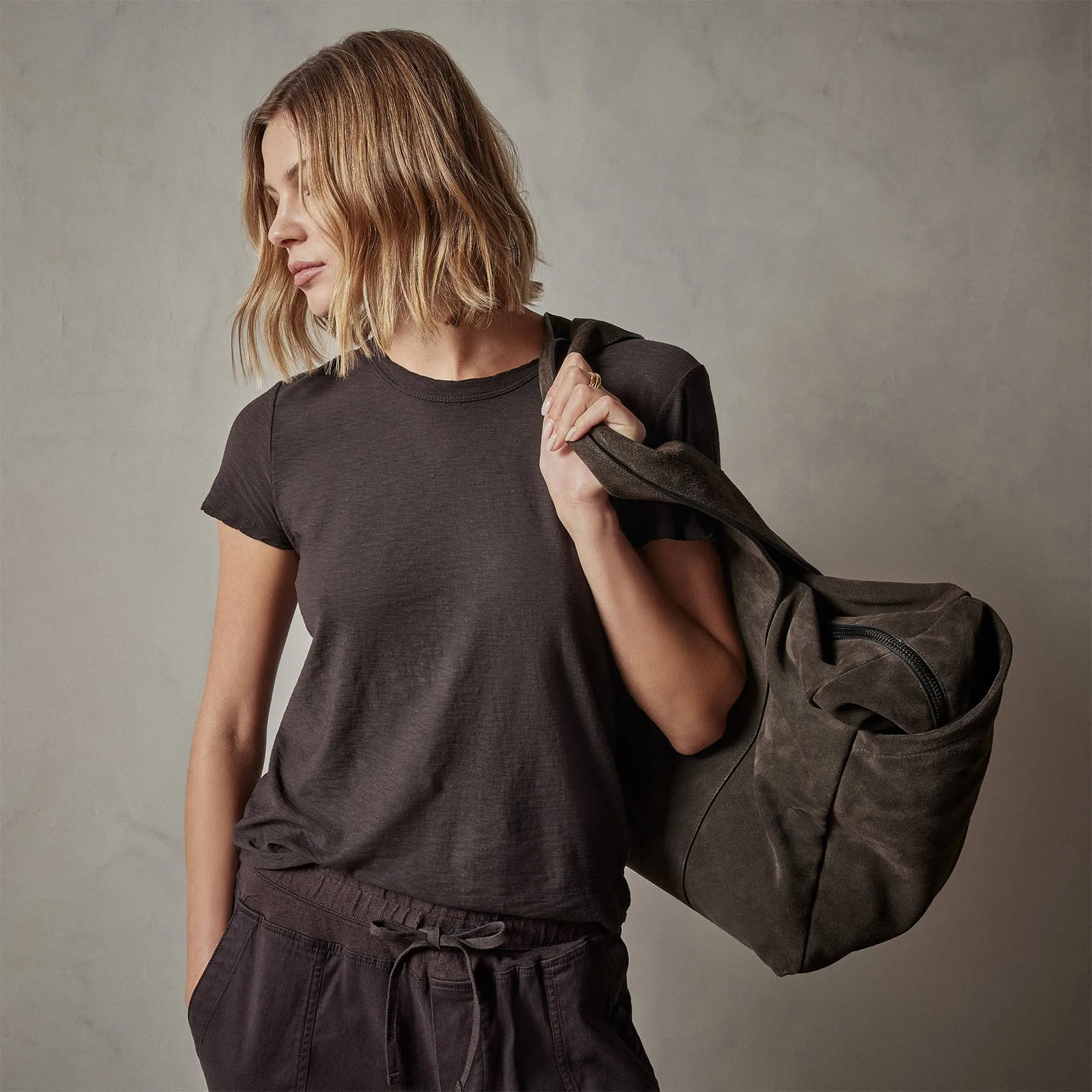 Sheer Slub Crew Neck Tee - Kona sold by James Perse product image thumbnail 3