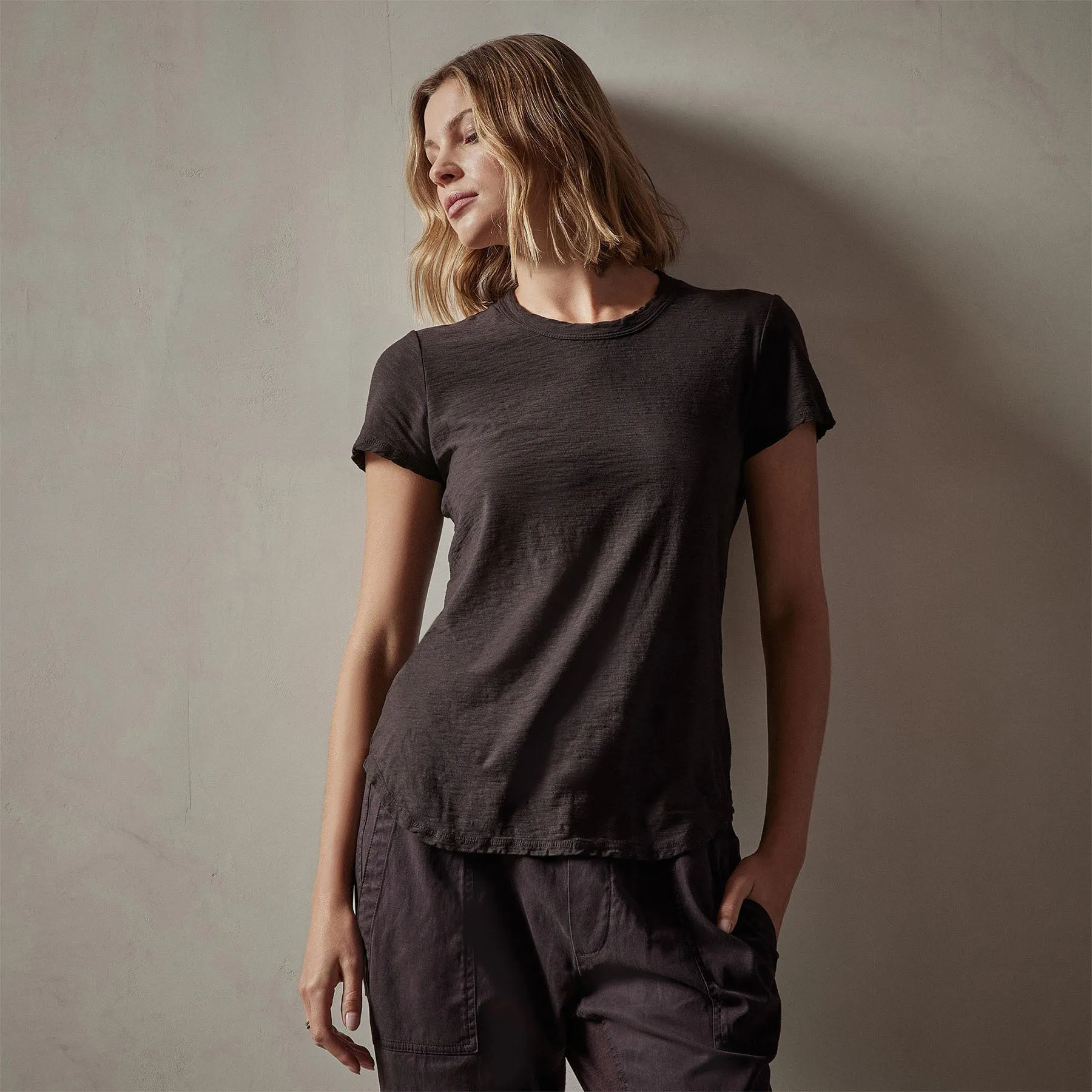 Sheer Slub Crew Neck Tee - Kona sold by James Perse