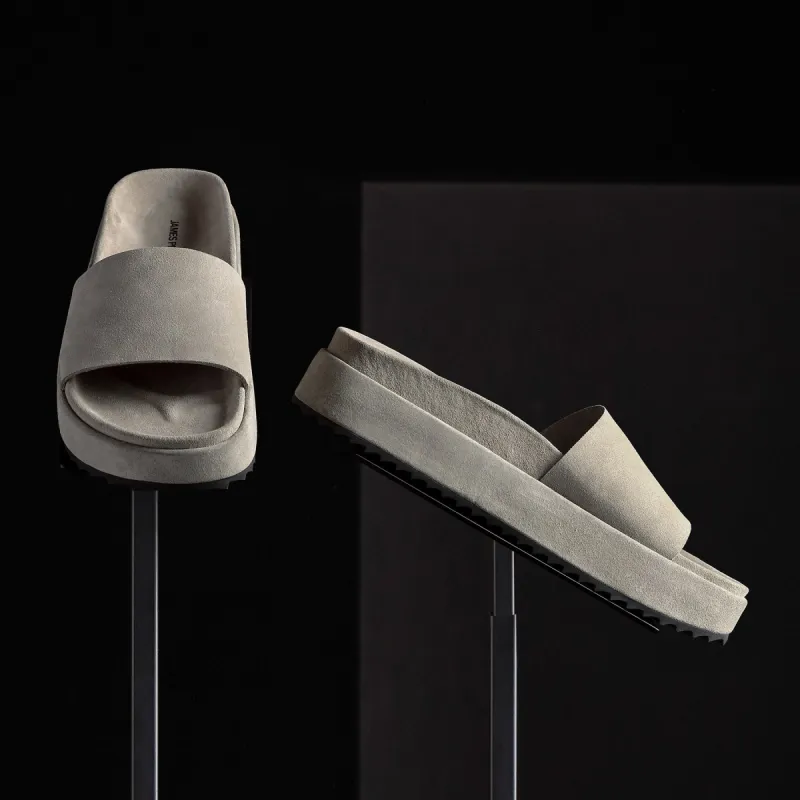 Women's Single Strap Platform Slide - Earth sold by James Perse