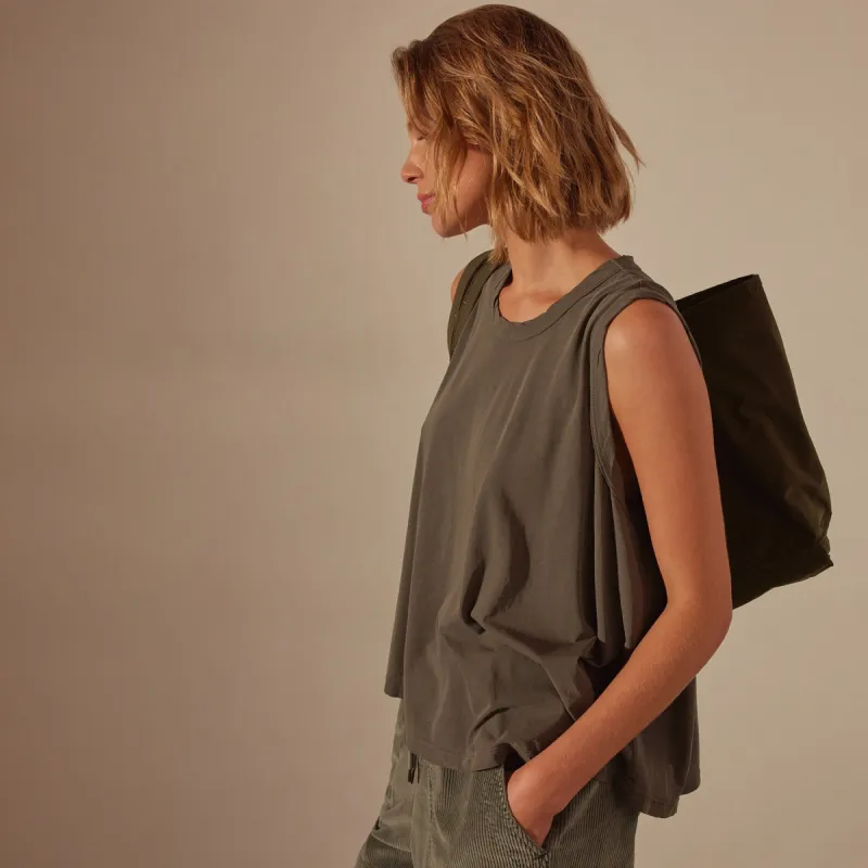 Fine Gauge A Line tank - Palm sold by James Perse