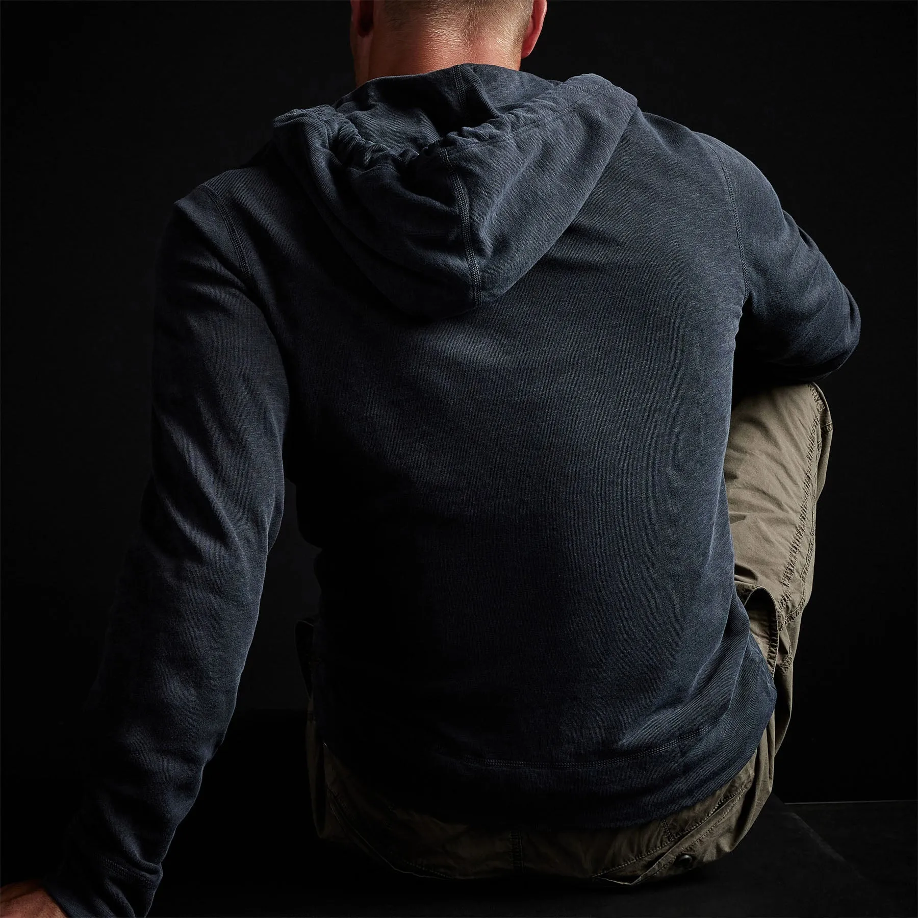 Vintage French Terry Zip Up Hoodie - Titan Pigment sold by James Perse product image thumbnail 3