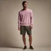 Stretch Cotton Crew Sweater - Peony sold by James Perse