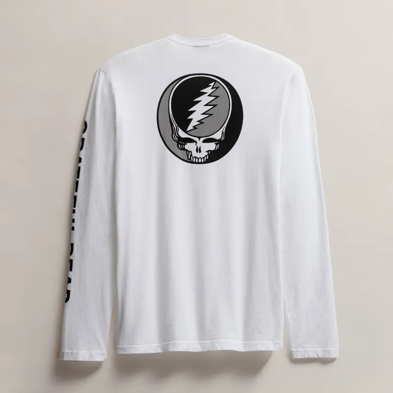 Men's Grateful Dead Long Sleeve - White/Black sold by James Perse