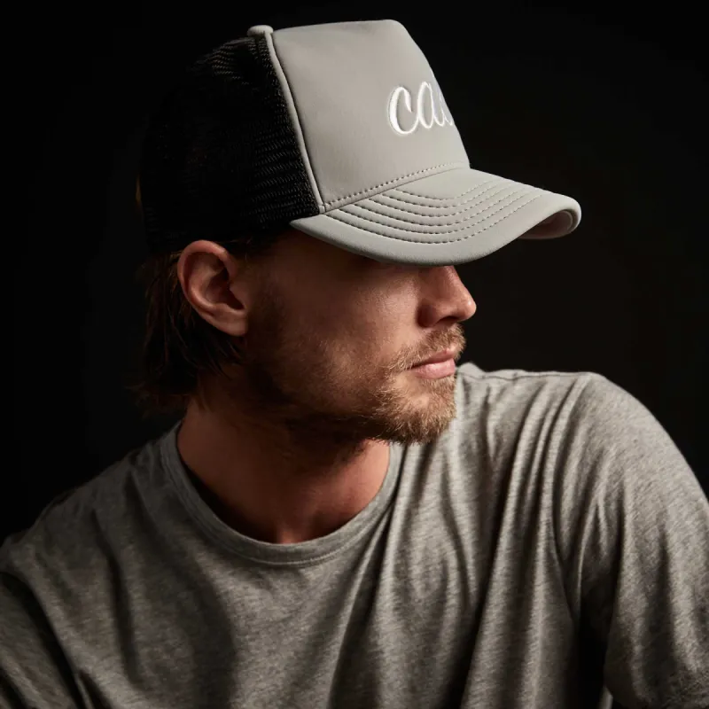 Cali Scuba Trucker Hat - Pale Grey sold by James Perse