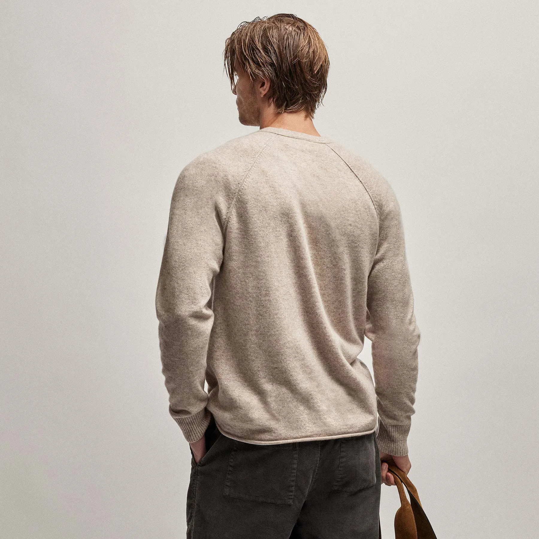 Recycled Cashmere Raglan - Stone sold by James Perse product image thumbnail 5