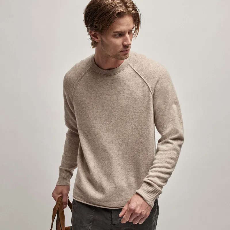 Recycled Cashmere Raglan - Stone sold by James Perse