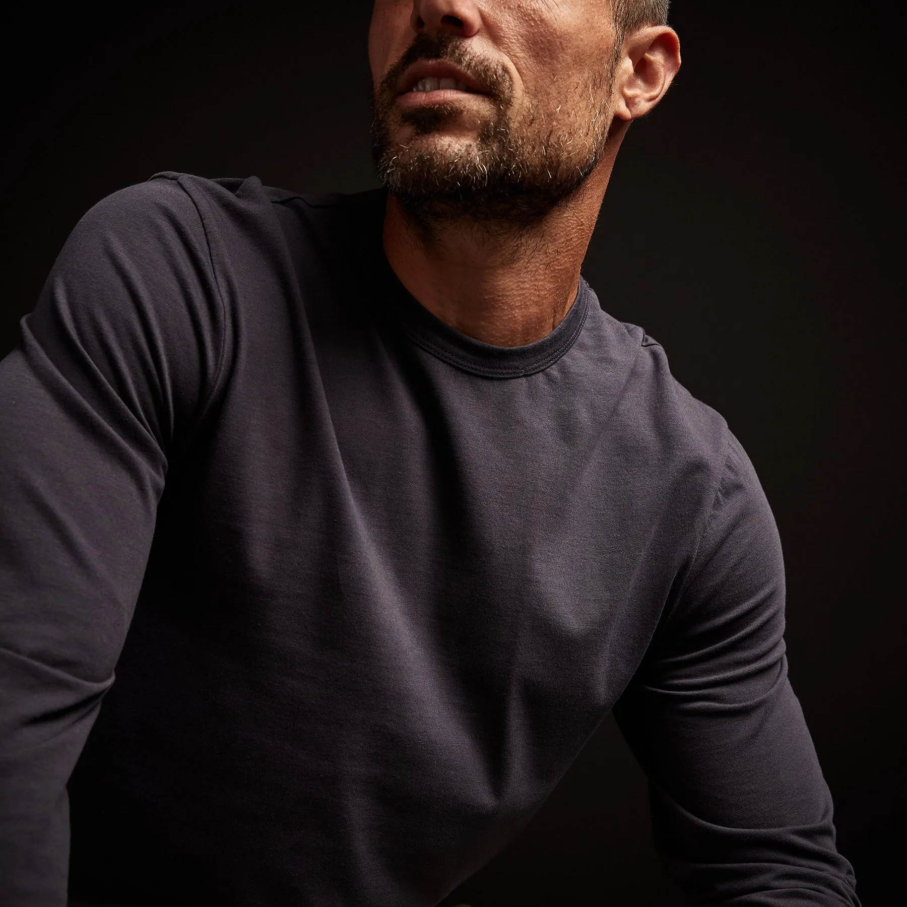 Brushed Cotton Jersey Crew - Titan sold by James Perse product image thumbnail 2