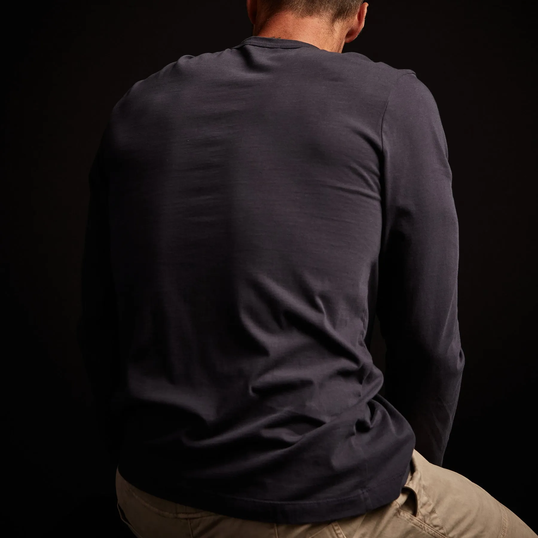 Brushed Cotton Jersey Crew - Titan sold by James Perse product image thumbnail 3